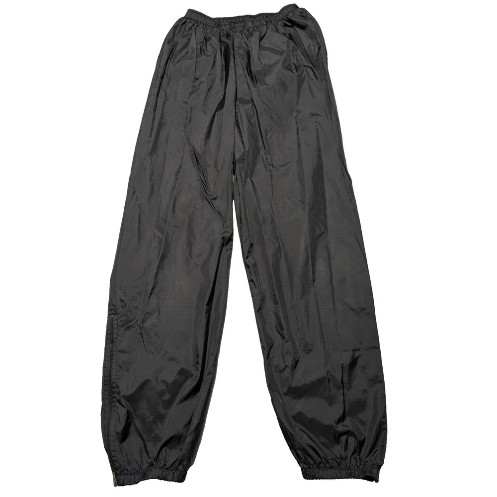 NIKE ACG Men XS Black Nylon Pull-On Lined Zip Ankle Windbreaker Jogger Pants EUC